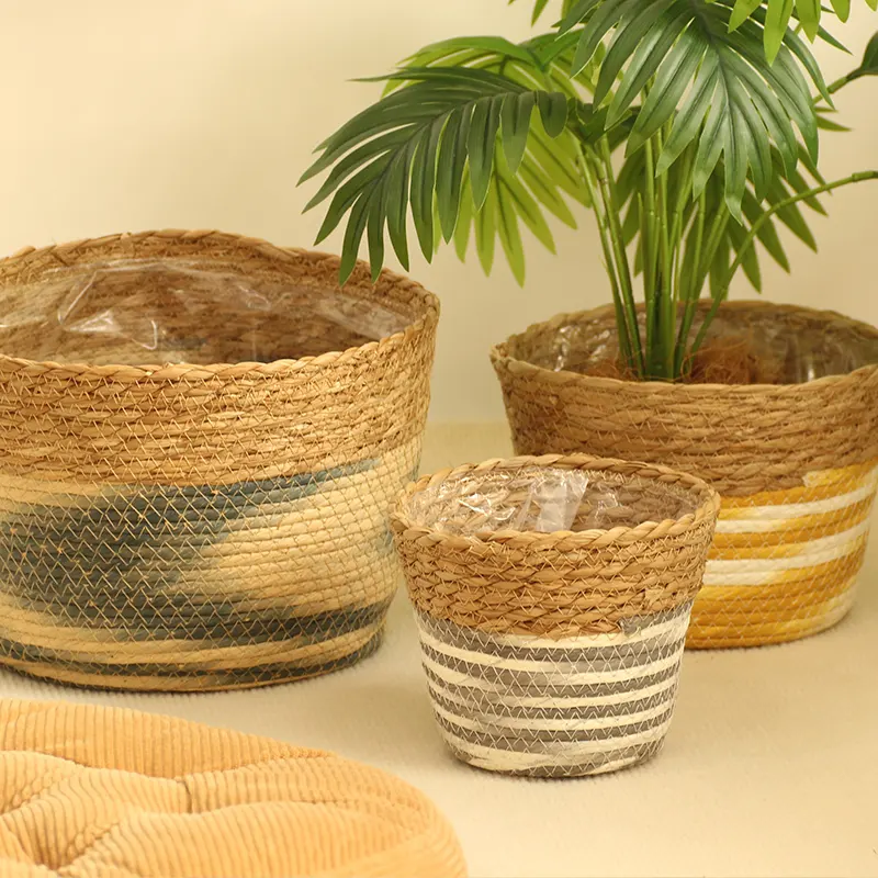 Straw Plant Pot Supplier by BasketGem-1 2