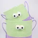 Cotton Rope Basket  Matching Color Design  Double Handle Design    Cartoon Shape Decoration-1 5