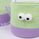 Cotton Rope Basket  Matching Color Design  Double Handle Design    Cartoon Shape Decoration-1 4