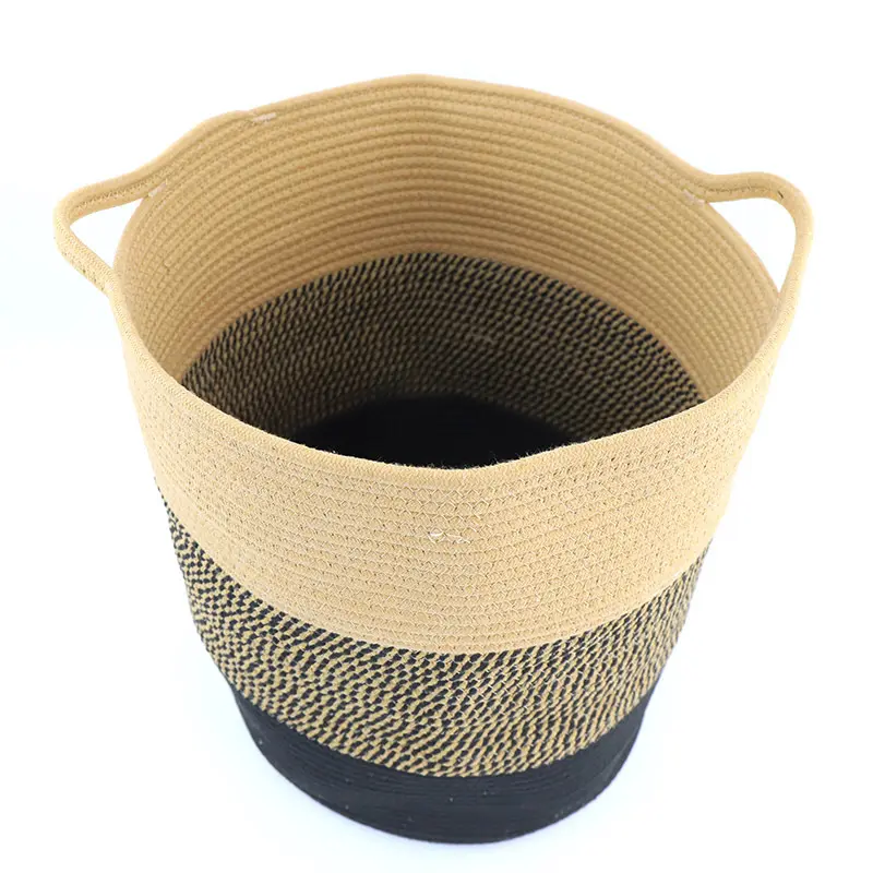 Custom Cotton Rope Laundry Basket by BasketGem-1 5