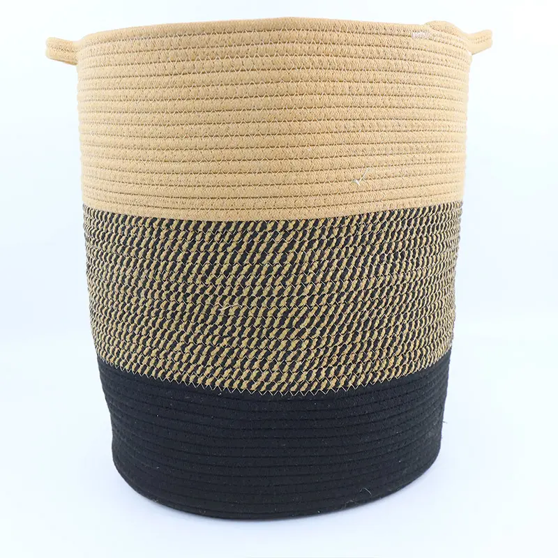 Custom Cotton Rope Laundry Basket by BasketGem-1 2