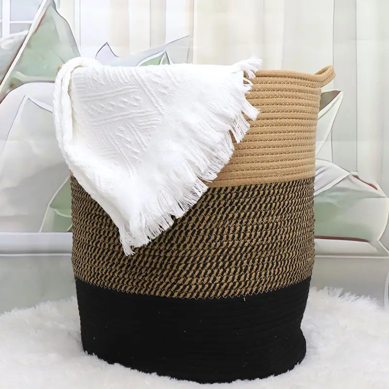 Custom Cotton Rope Laundry Basket by BasketGem-1 6