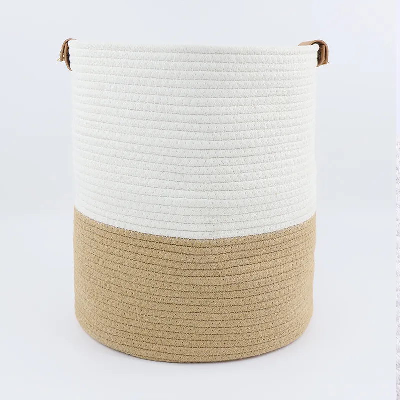 Custom Cotton Rope Laundry Basket - - BasketGem-1 6