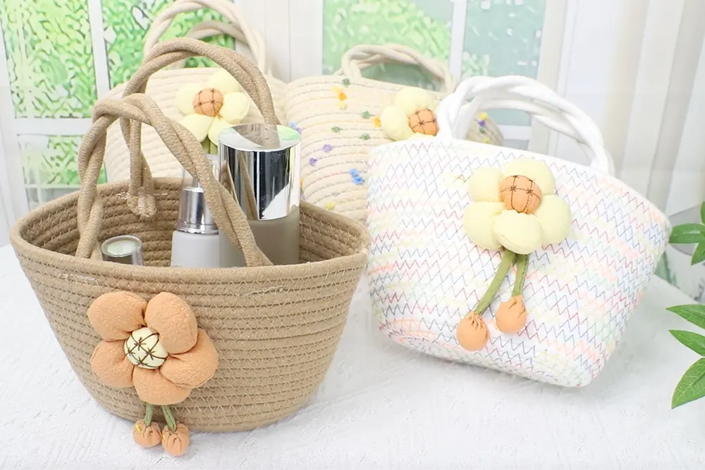 Wholesale Cotton Crochet Bag by BasketGem-3 3