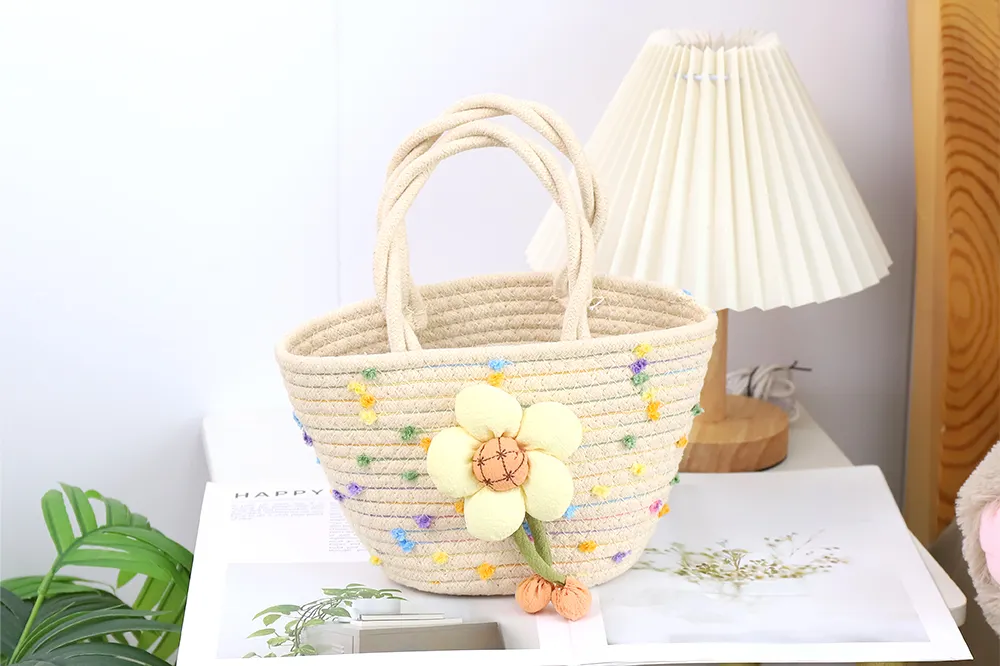 Wholesale Cotton Crochet Bag by BasketGem-3 5