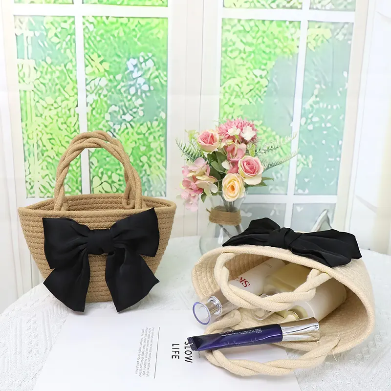 Cotton Crochet Bag by BasketGem-1 2