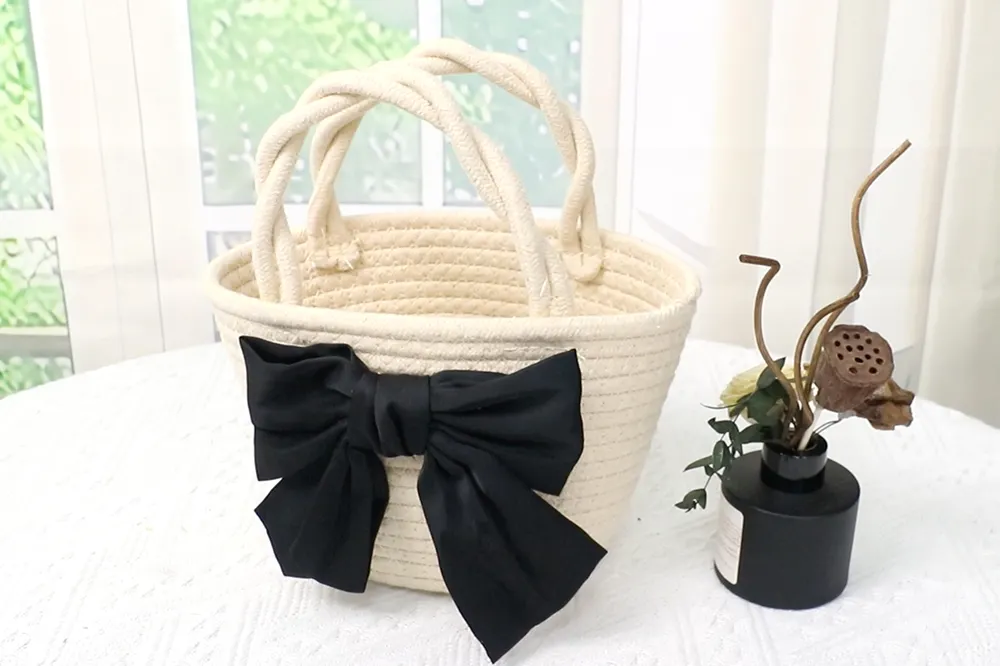 Cotton Crochet Bag by BasketGem-1 4