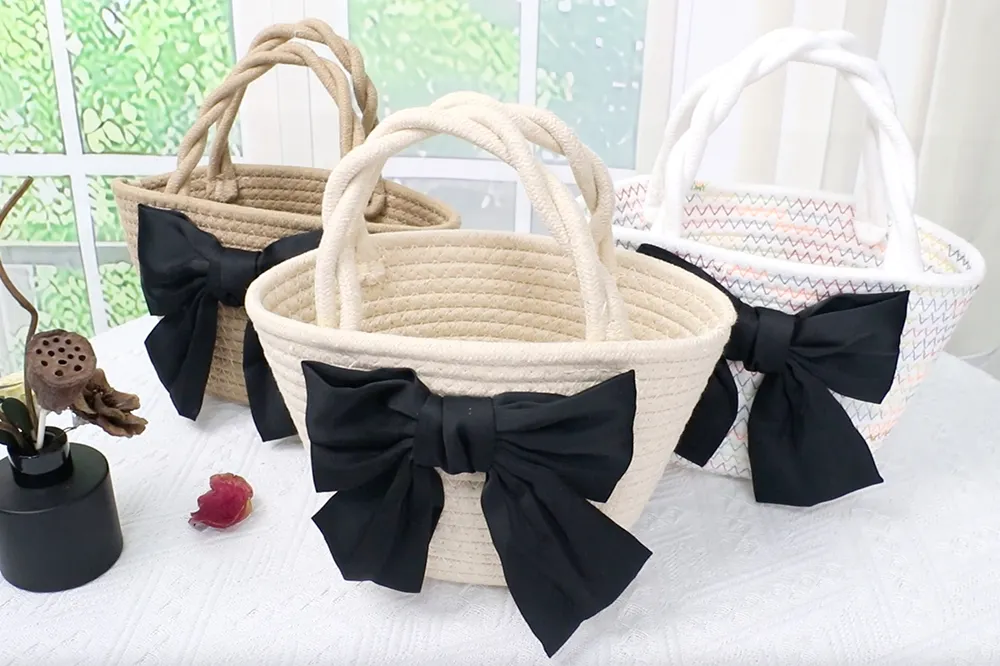 Cotton Crochet Bag by BasketGem-1 3