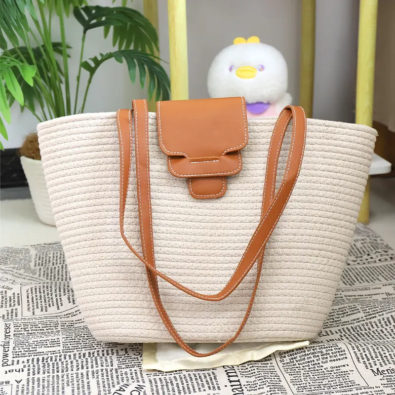 Crochet Cotton Tote Bag by BasketGem-5 2