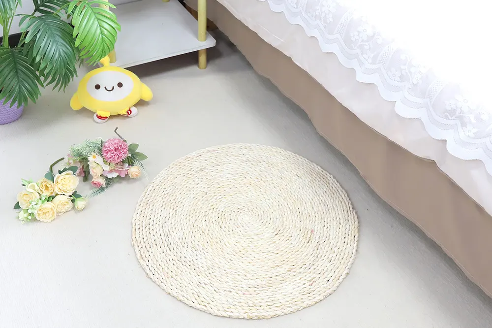 Large Straw Rug by BasketGem 4