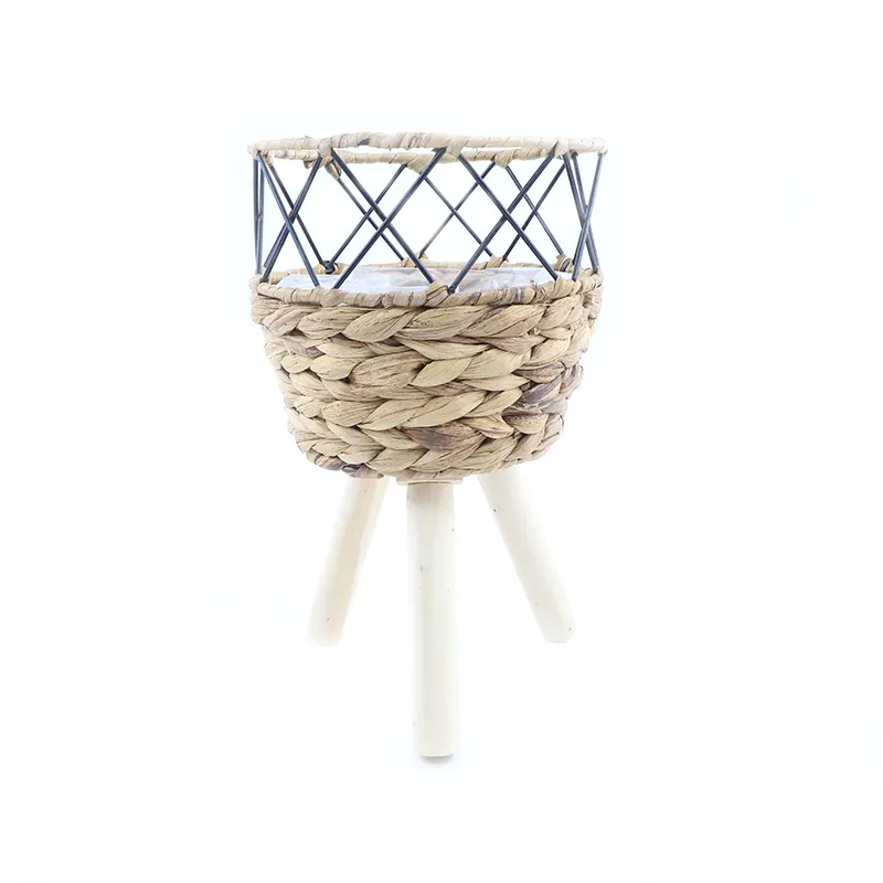 Straw Basket Plant Pot by BasketGem 10
