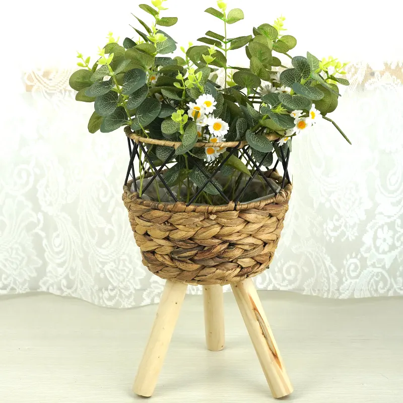 Straw Basket Plant Pot by BasketGem 2