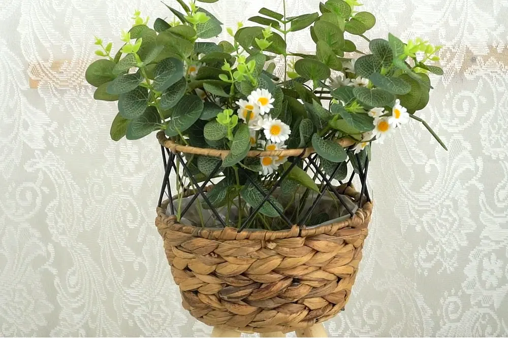 Straw Basket Plant Pot by BasketGem 4