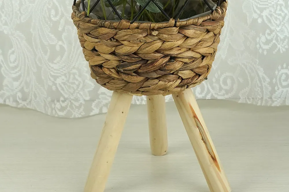 Straw Basket Plant Pot by BasketGem 5