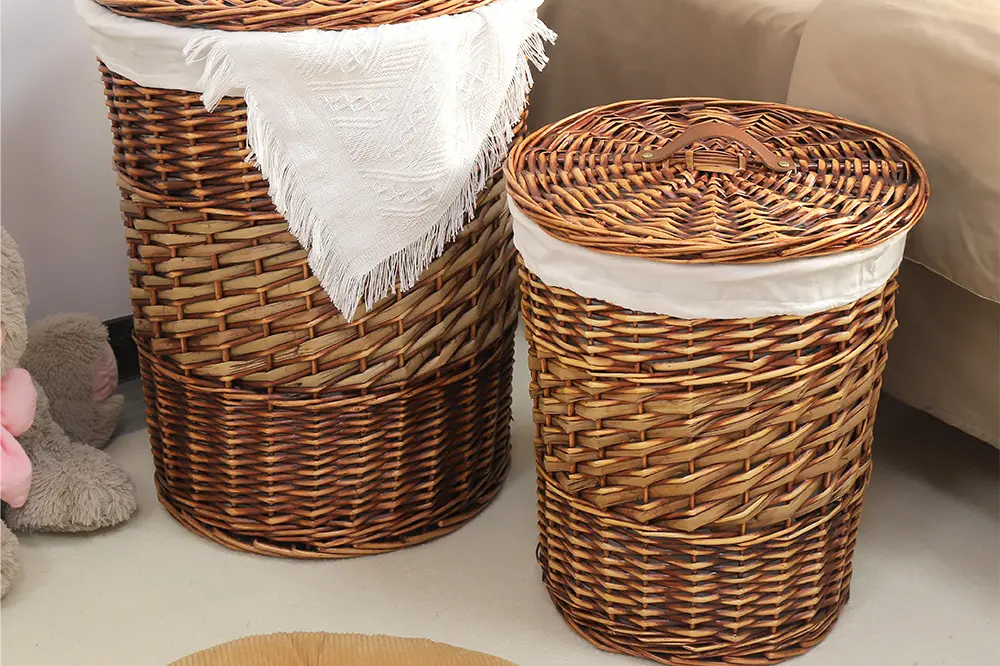 Custom Willow Laundry Basket Products Wholesale - BasketGem-1 3