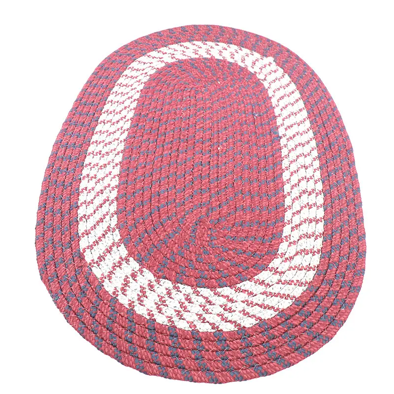 Cotton Handwoven Rug Cotton Rope Rug Wholesale - BasketGem 9