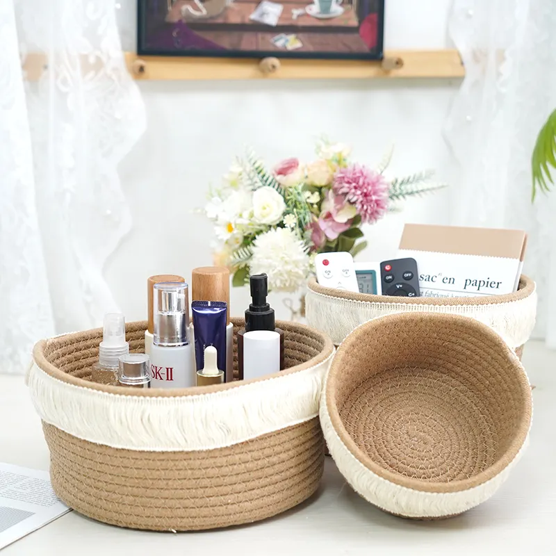Woven Storage Basket Manufacturer Cotton Weaving Wholesale - BasketGem 2