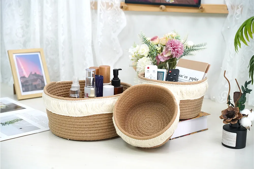 Woven Storage Basket Manufacturer Cotton Weaving Wholesale - BasketGem 4