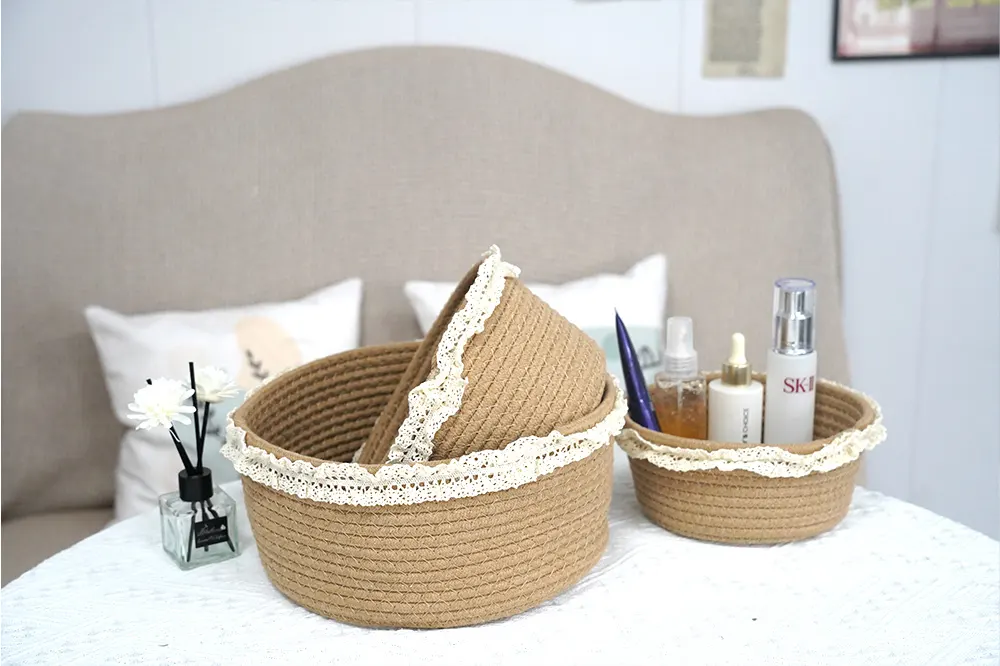 Woven Storage Basket Supplier Cotton Weaving Wholesale - BasketGem 3