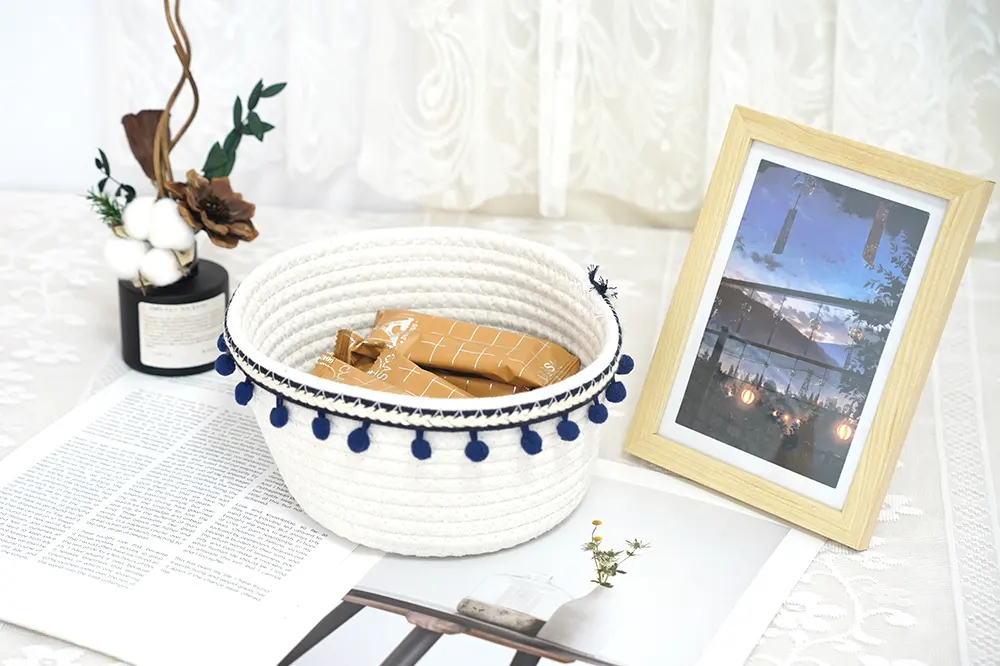 Woven Storage Basket Supplier Cotton Rope Basket Wholesale - BasketGem 5