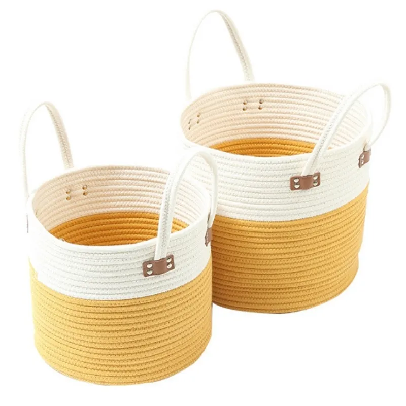 Cotton Rope Laundry Basket by BasketGem-2 5