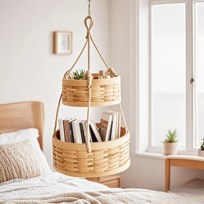 Wooden Wall Hanging Baskets by BasketGem-1 3
