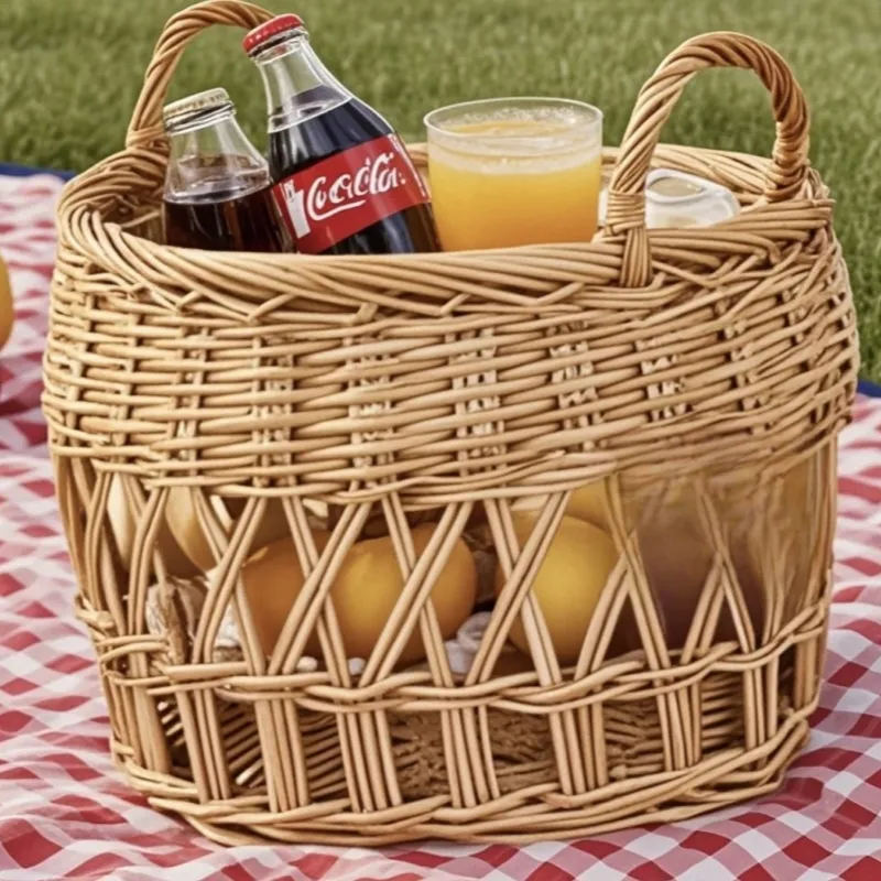 Custom Willow Flower Basket Willow Picnic Basket Wholesale - BasketGem 3