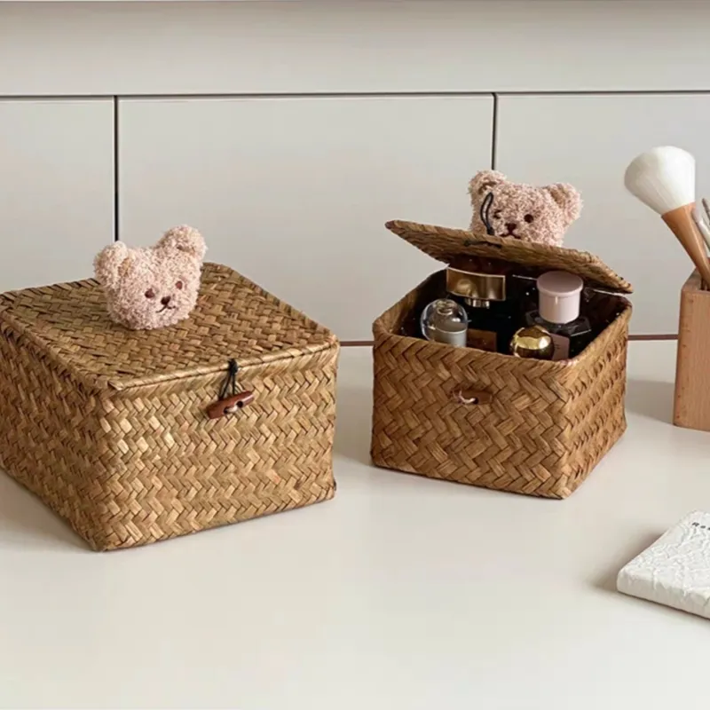Custom Straw Storage Baskets by BasketGem-4 2