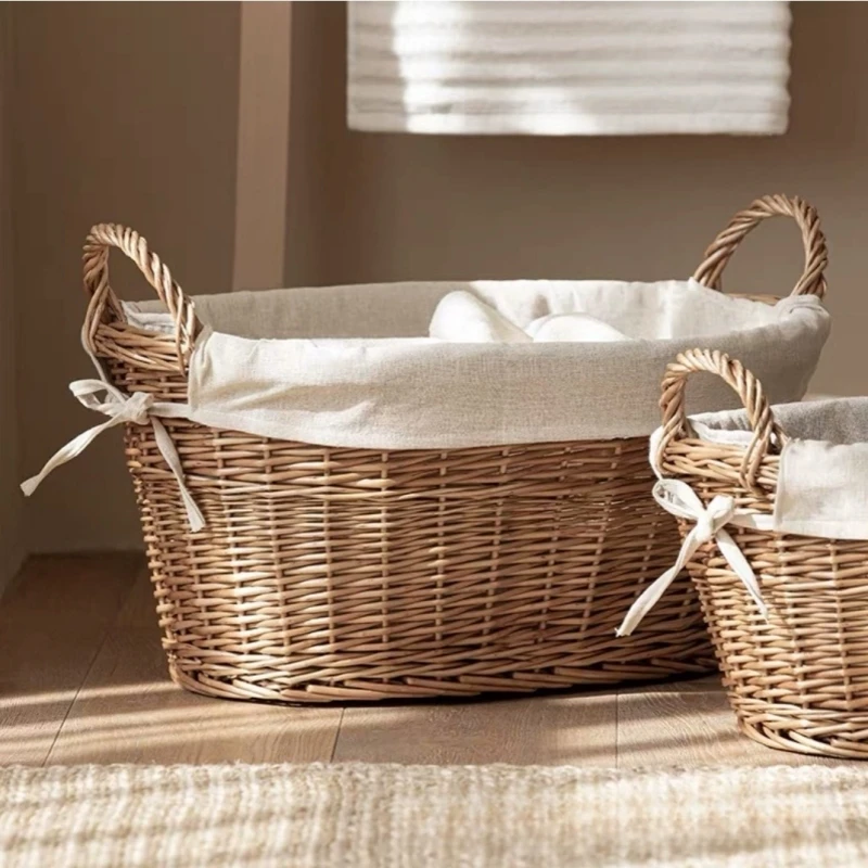 Willow Laundry Basket High-valore Articolo di stoccaggio Cesto di vestiti sporchi 1