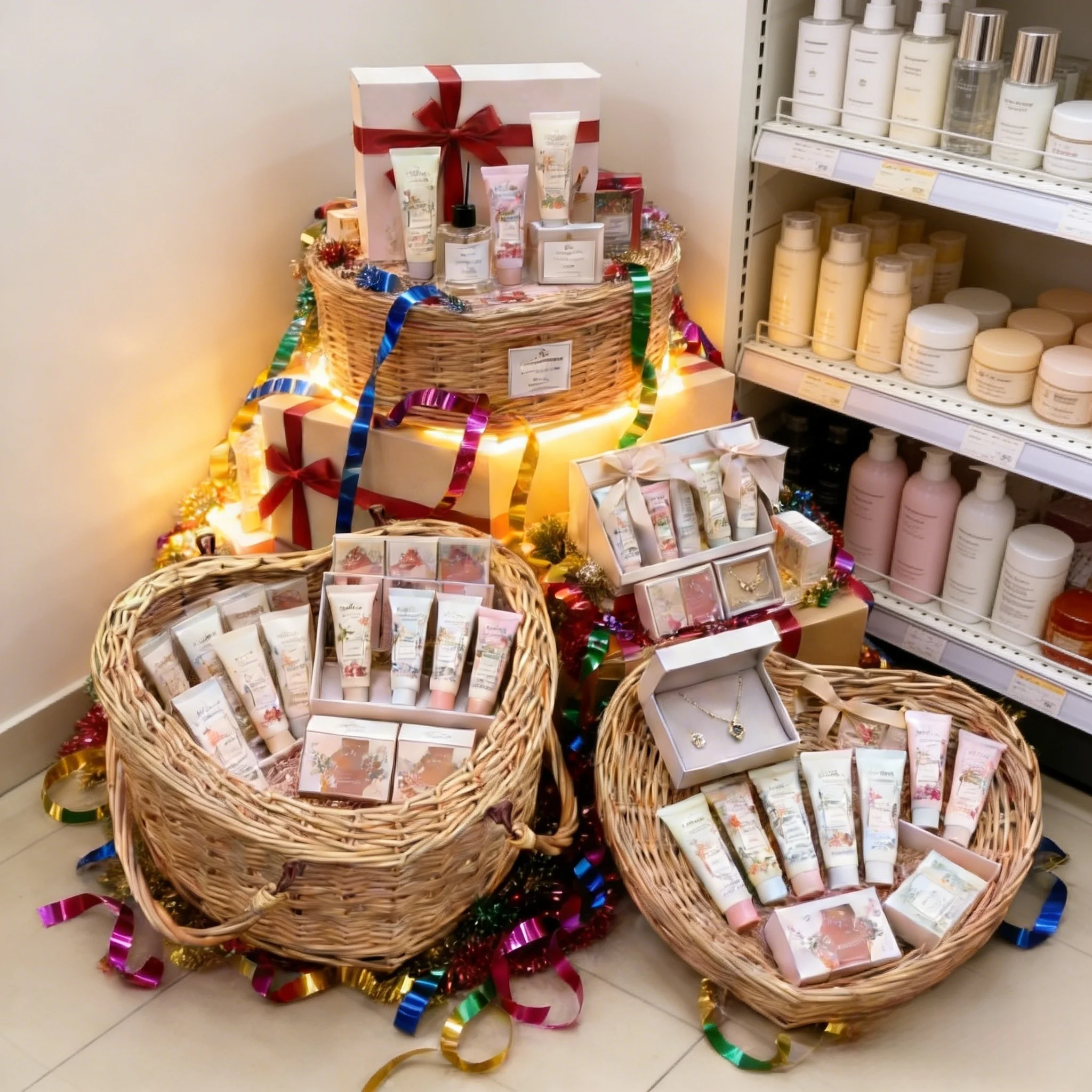 고급 선물 및 디스플레이 바구니 - 하트 모양 버드나무 엮음 (슈퍼마켓 도매용) 1