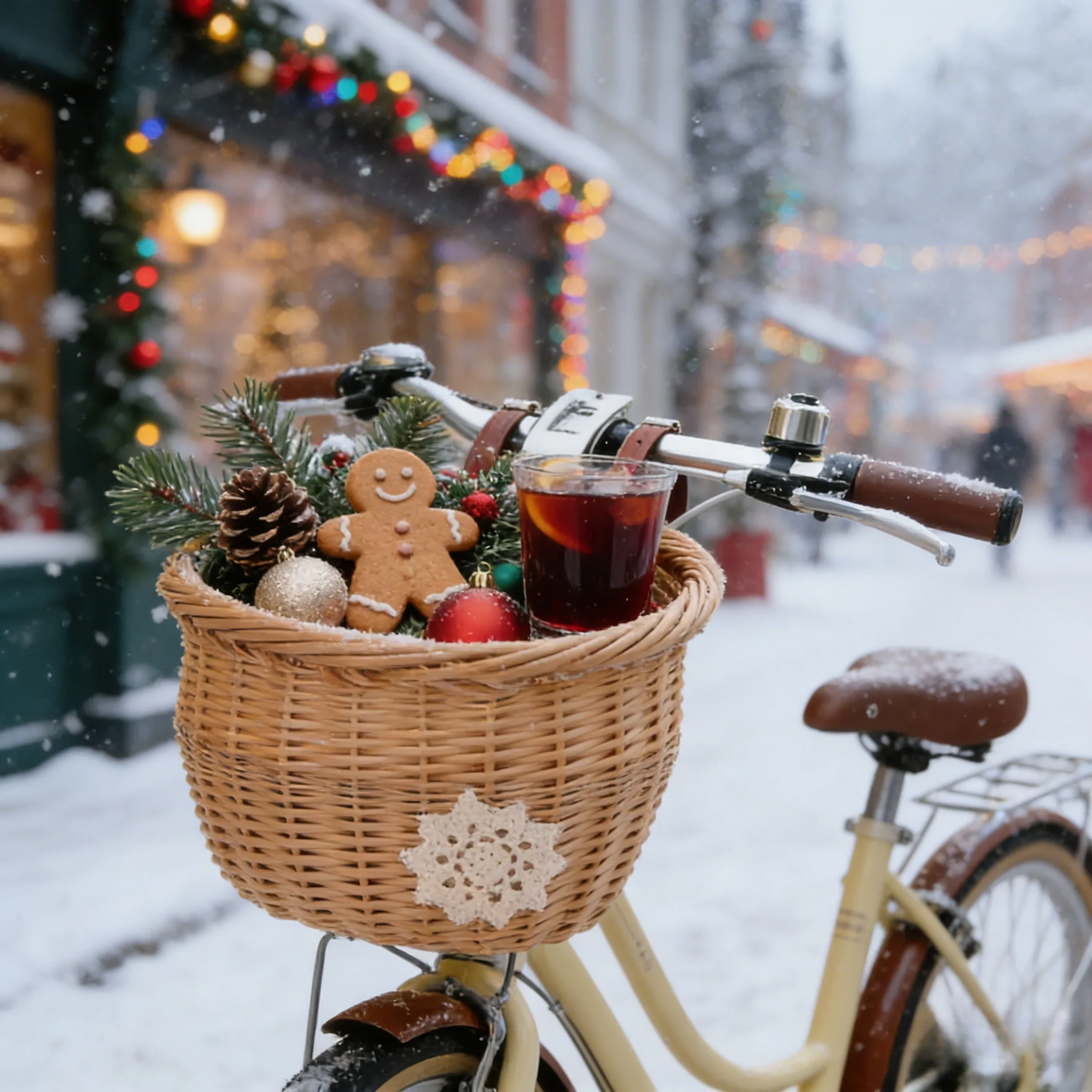 Hand-woven storage basket, children's and adults' bicycle storage basket, detachable. 1