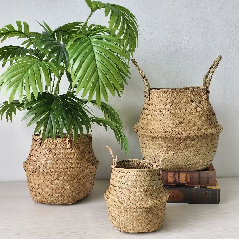 Custom Straw Plant Pot by BasketGem 3