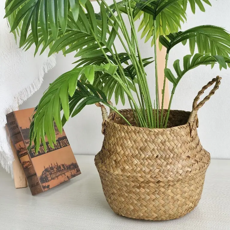 Custom Straw Plant Pot by BasketGem 4