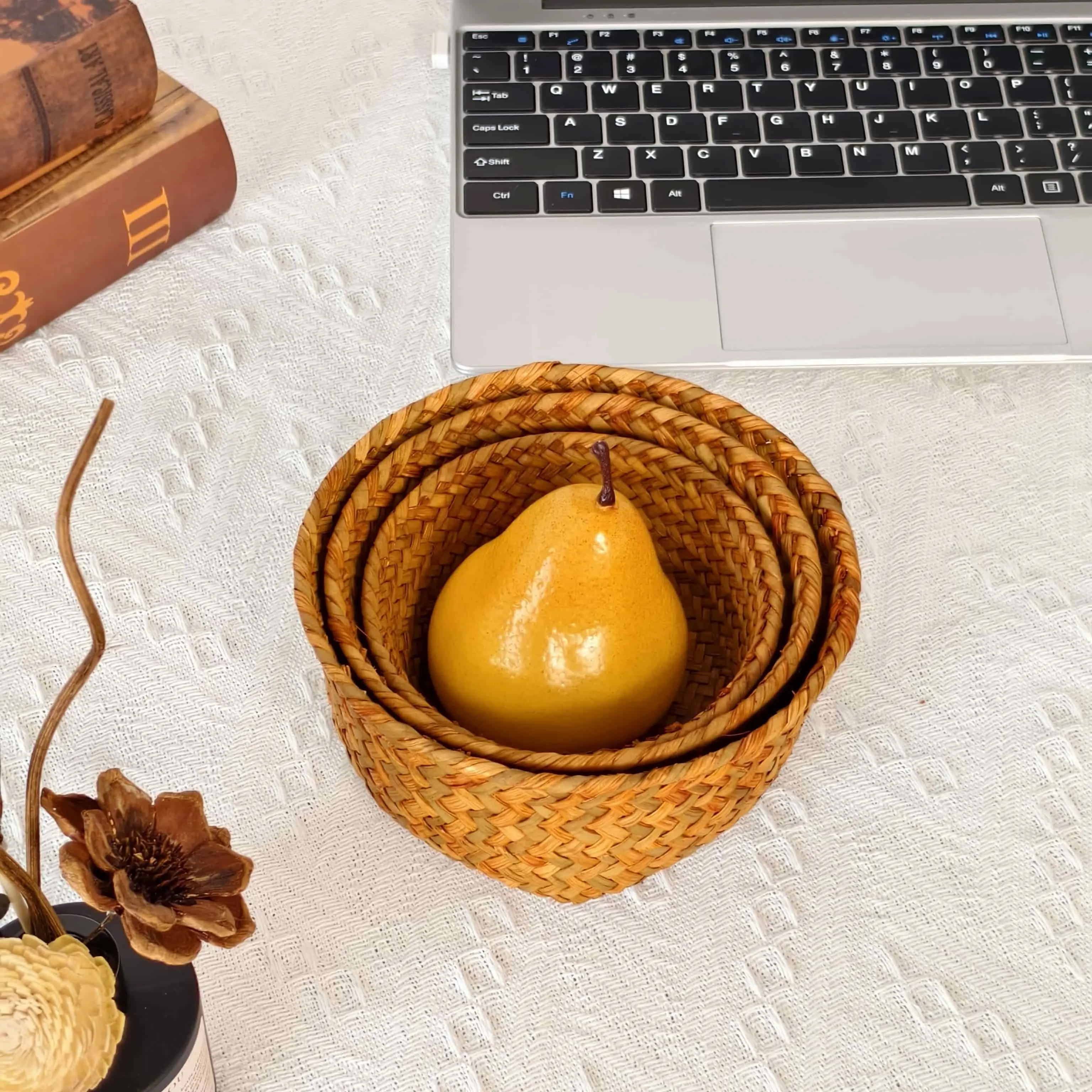 Straw Fruit Basket - - BasketGem 4