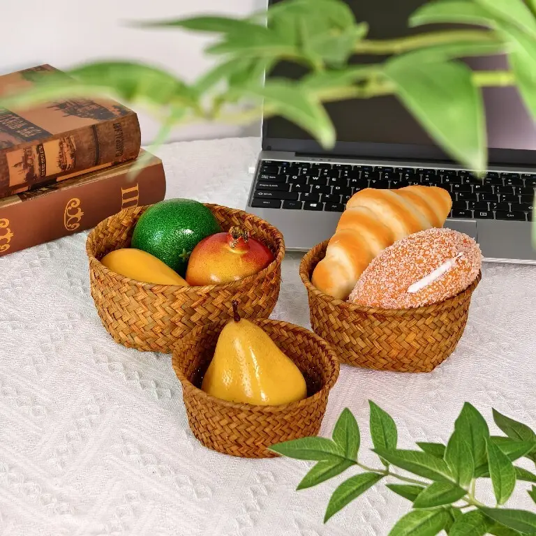 Straw Fruit Basket - - BasketGem 3