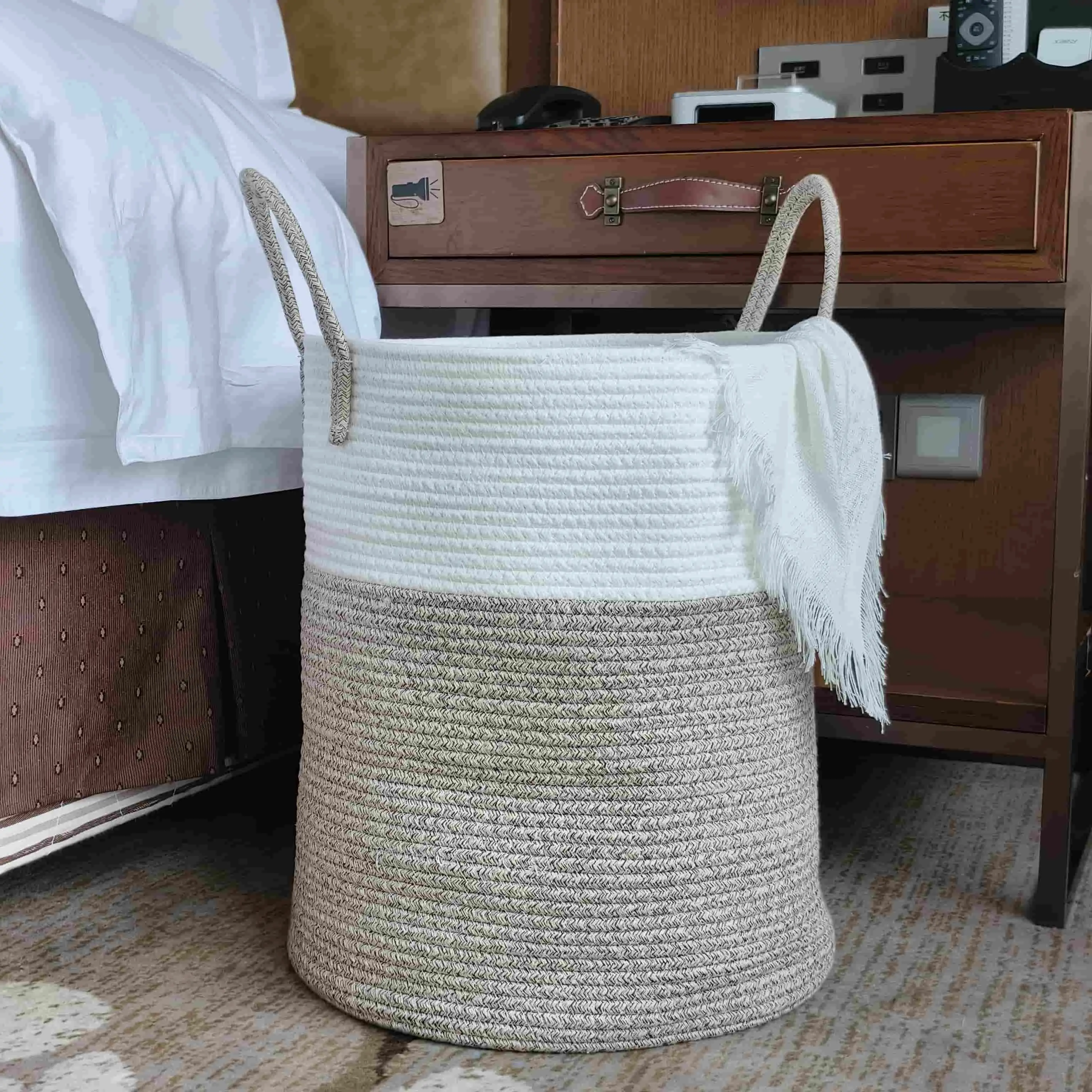 Cotton Rope Storage Basket - - BasketGem 5