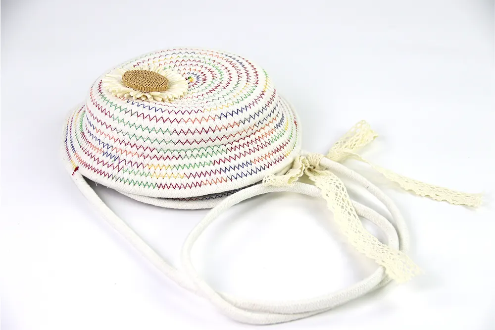 Crochet Cotton Tote Bag - - BasketGem 4