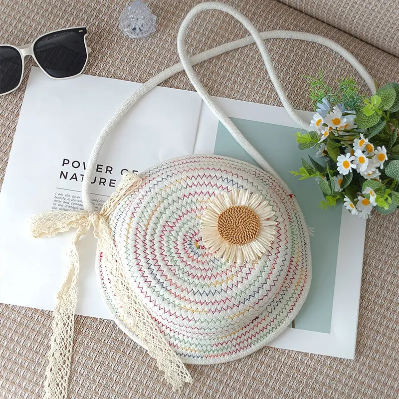 Crochet Cotton Tote Bag - - BasketGem 7