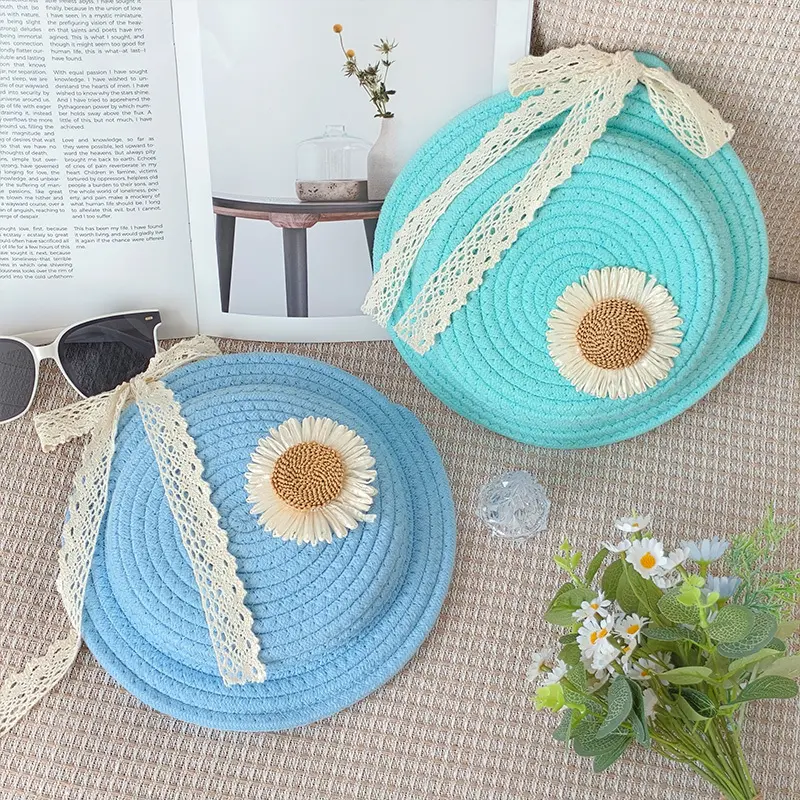 Crochet Cotton Tote Bag - - BasketGem 9