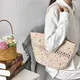 Basket Gem  One-shoulder and Open Carving  Large Capacity  Cotton Thread Bag  Environmental Materials   Degradable-1 2
