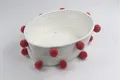 North European Style Cotton Rope Basket with Fur Balls and Matching Color Design-1 5