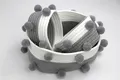 North European Style Cotton Rope Basket with Fur Balls and Matching Color Design-1 7