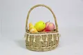 Basket Gem  Hand Willow Arranging Flowers Basket Wedding Outdoors Flower Basket with Laces Decoration-1 3