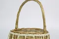 Basket Gem  Hand Willow Arranging Flowers Basket Wedding Outdoors Flower Basket with Laces Decoration-1 4