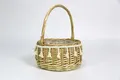Basket Gem  Hand Willow Arranging Flowers Basket Wedding Outdoors Flower Basket with Laces Decoration-1 5