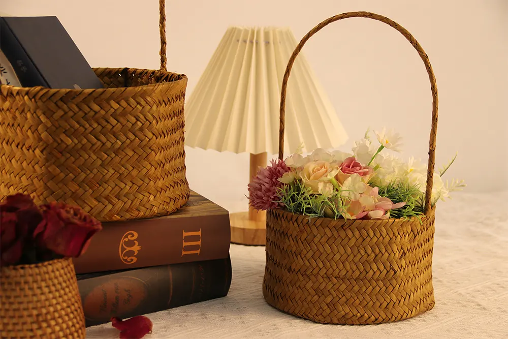 Custom Straw Storage Baskets by BasketGem-1 4