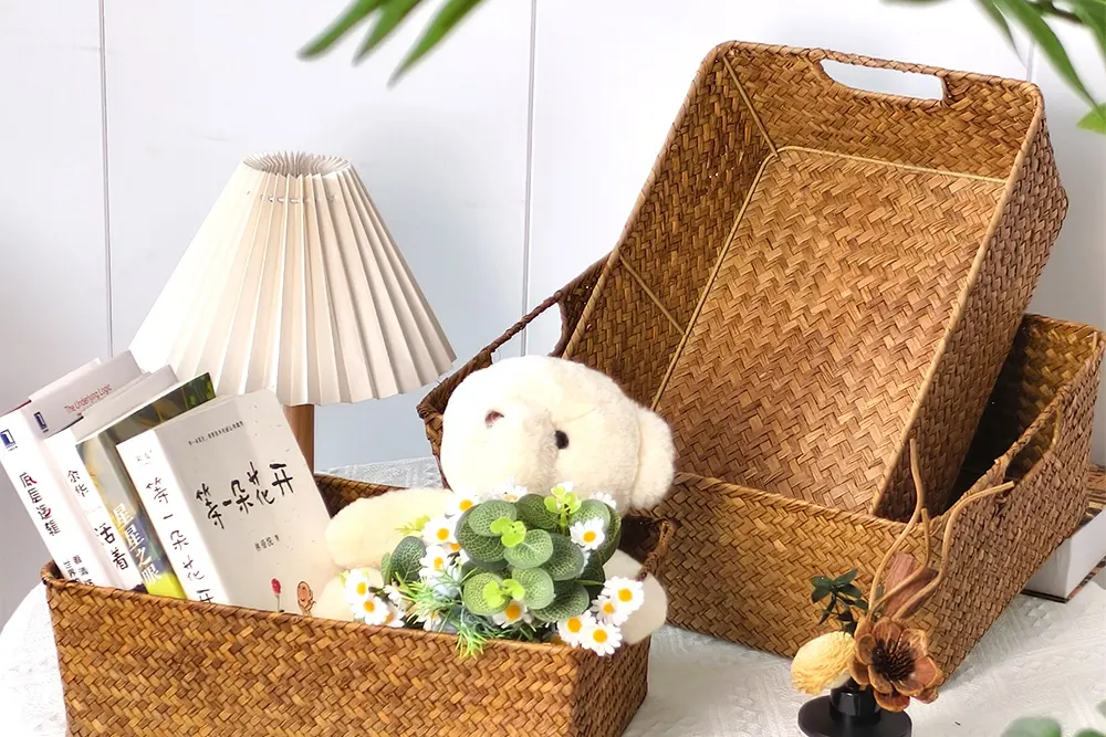 Wholesale Straw Storage Baskets - - BasketGem 3