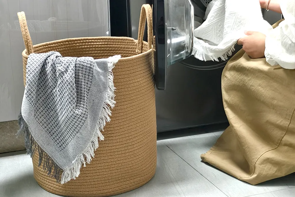 Wholesale Cotton Rope Laundry Basket - - BasketGem 3