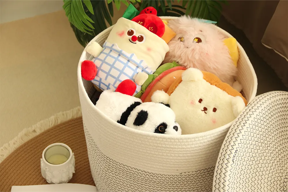 Custom Cotton Rope Laundry Basket - - BasketGem 5