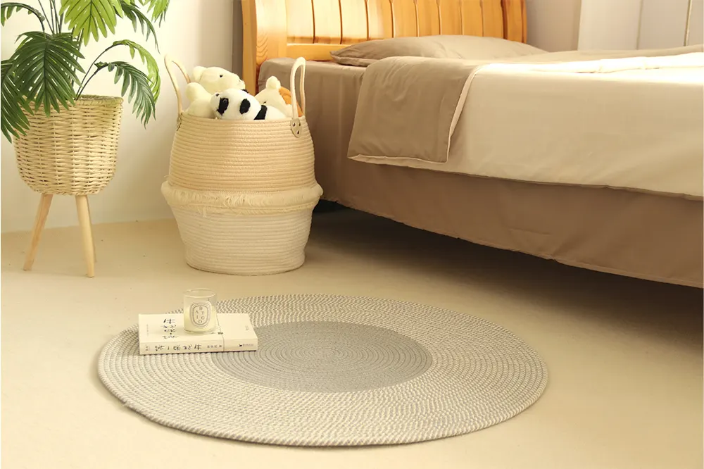 Cotton Handwoven Rug - - BasketGem 3